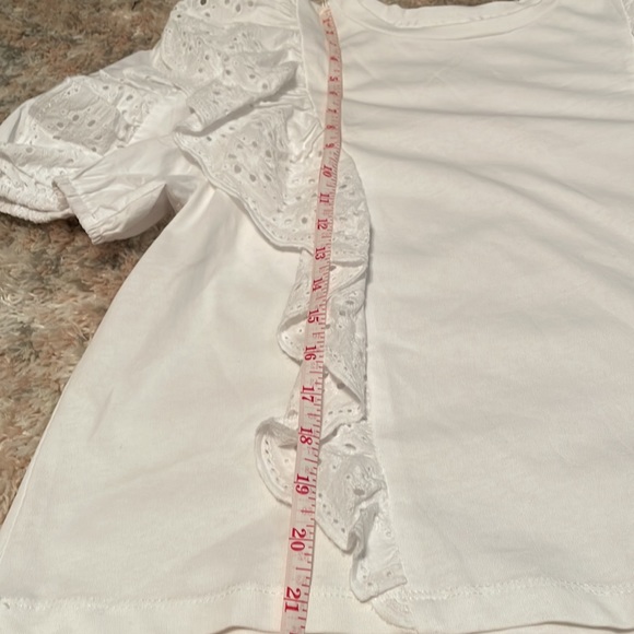 English Factory White Eyelet Ruffle Top - Picture 5 of 6